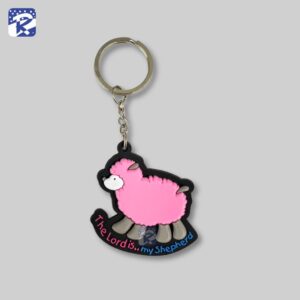 พวงกุญแจแกะ สีชมพู