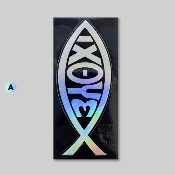 สติ๊กเกอร์ Die Cut สัญลักษณ์รูปปลา - Image 2
