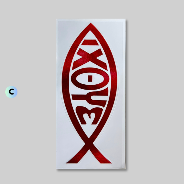 สติ๊กเกอร์ Die Cut สัญลักษณ์รูปปลา - Image 6