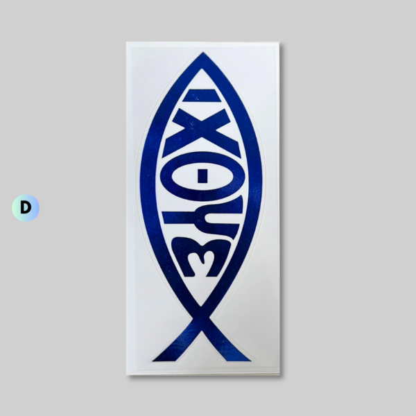 สติ๊กเกอร์ Die Cut สัญลักษณ์รูปปลา - Image 5